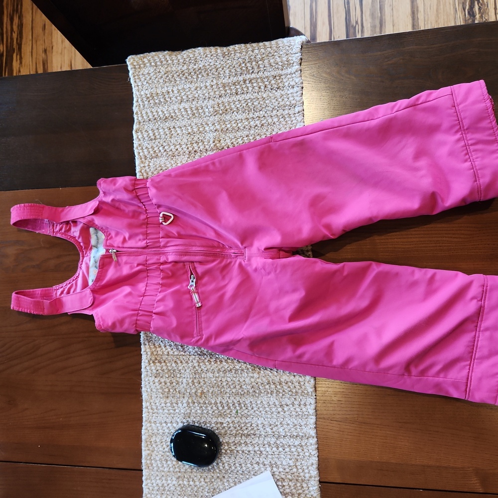 Obermeyer girls pink snow overalls